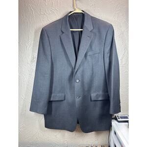 Lauren Ralph Lauren Mens Blazer Charcoal‎ Gray Wool Career Professional Size 42R